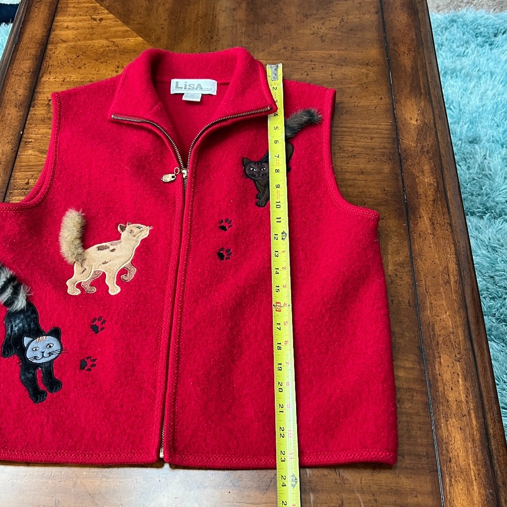❤️LIS INTERNATIONAL BOILED WOOL CAT VEST❤️ - Picture 13 of 15